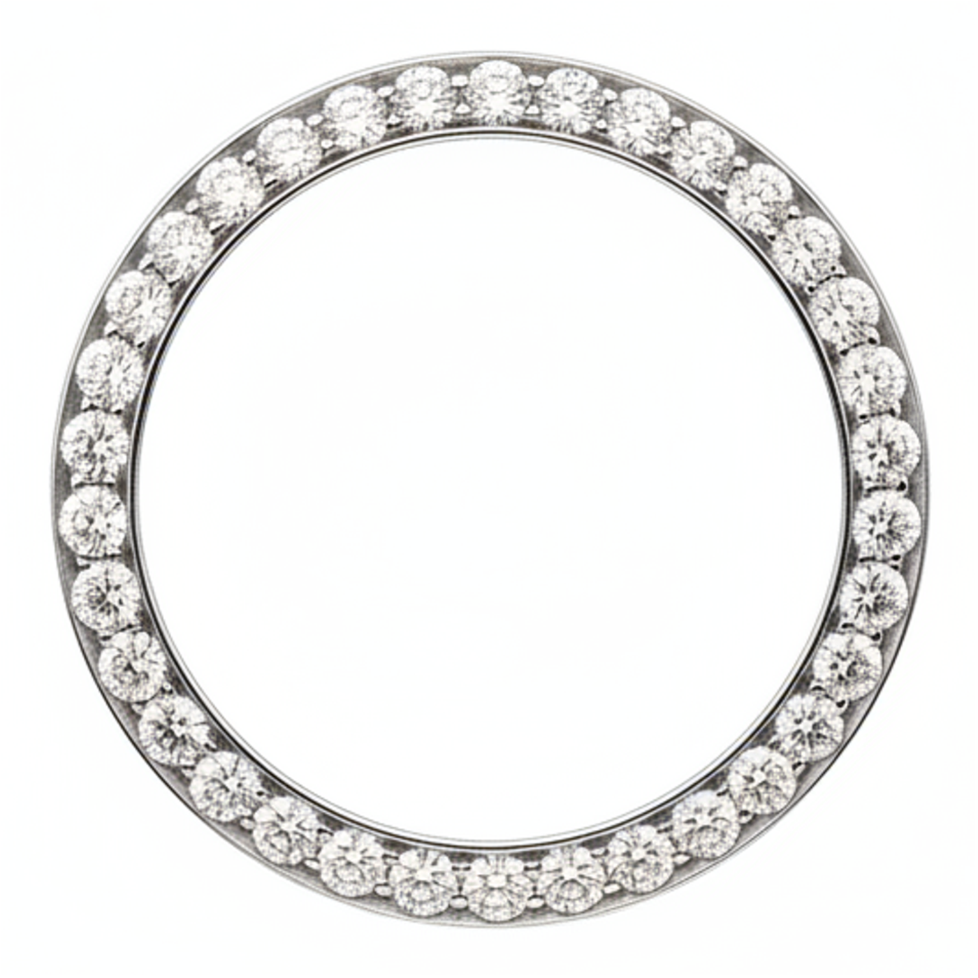 Diamant-Uhrenlünette 3 Karat 28 mm passend für Rolex Datejust Echt Natürlich Edelstahl Rund