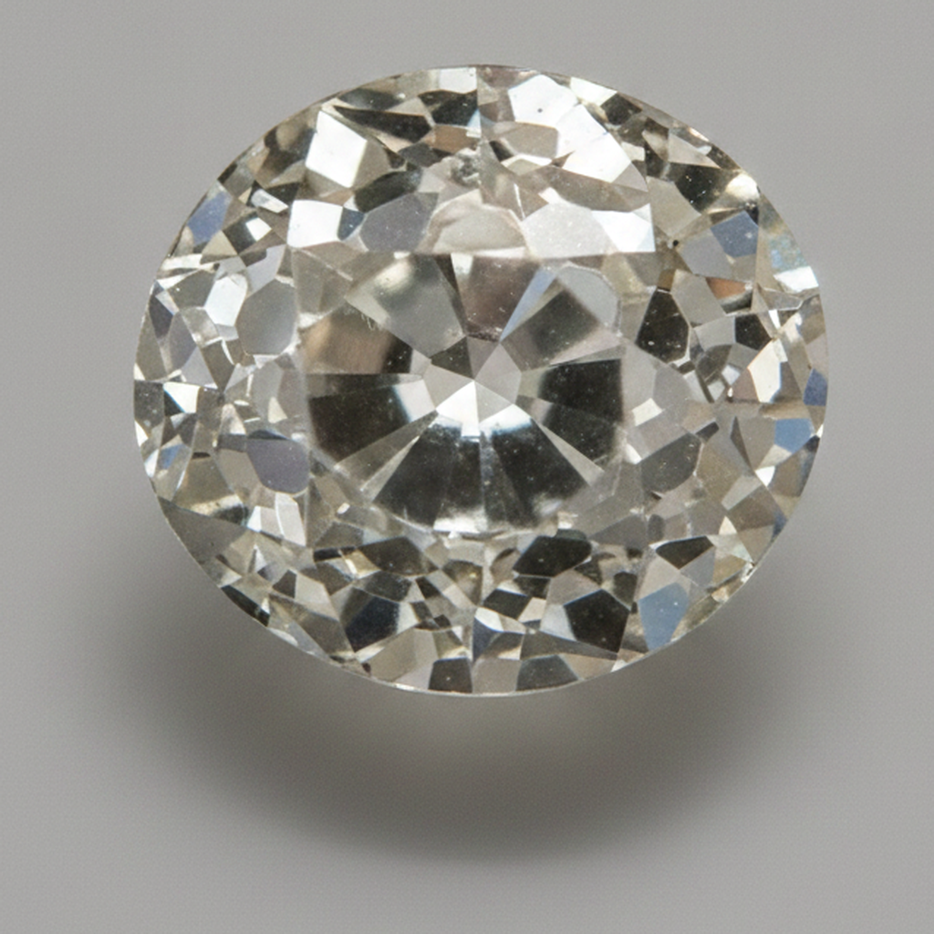 Aus der Erde gewonnener Altschliff runder H VS1 6 Karat loser Diamant Natur