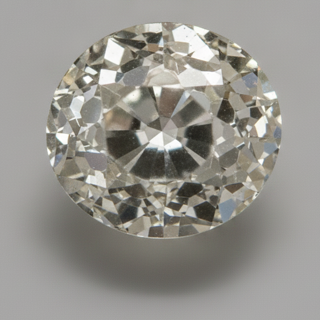 Aus der Erde gewonnener Altschliff runder H VS1 6 Karat loser Diamant Natur