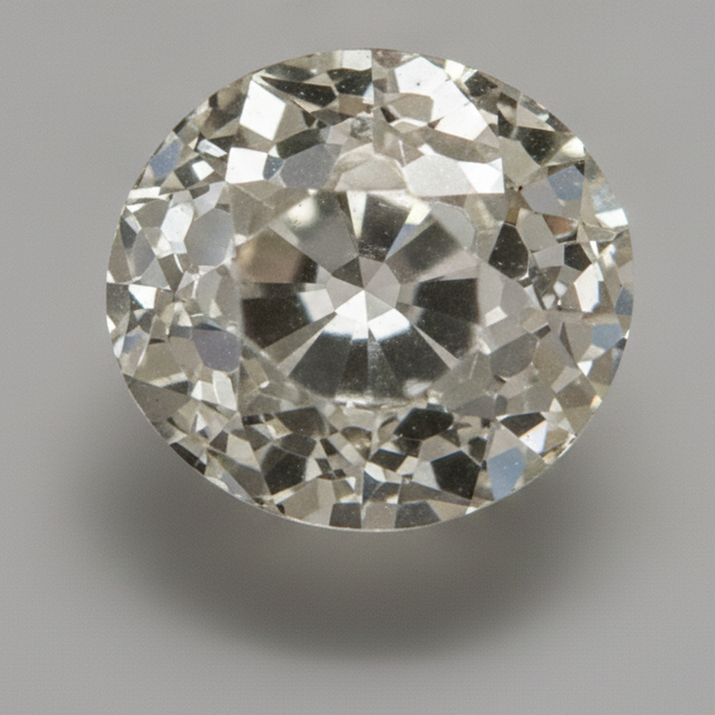 Aus der Erde gewonnener Altschliff runder H VS1 6 Karat loser Diamant Natur