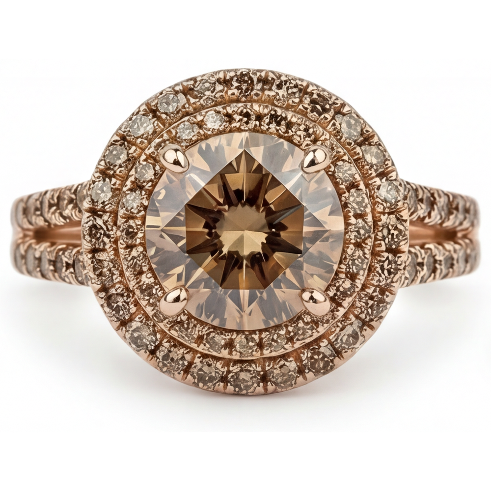Echter Edler Diamant Brautring – Hauptansicht