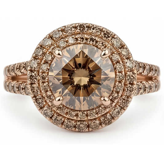 Echter Edler Diamant Brautring – Hauptansicht