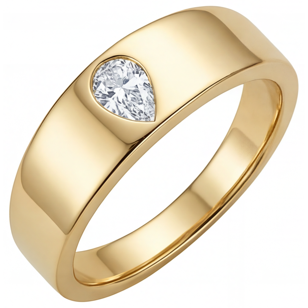 Stilvoller Edler Diamant Einzelstein-Ring 0,75 Karat – Hauptansicht