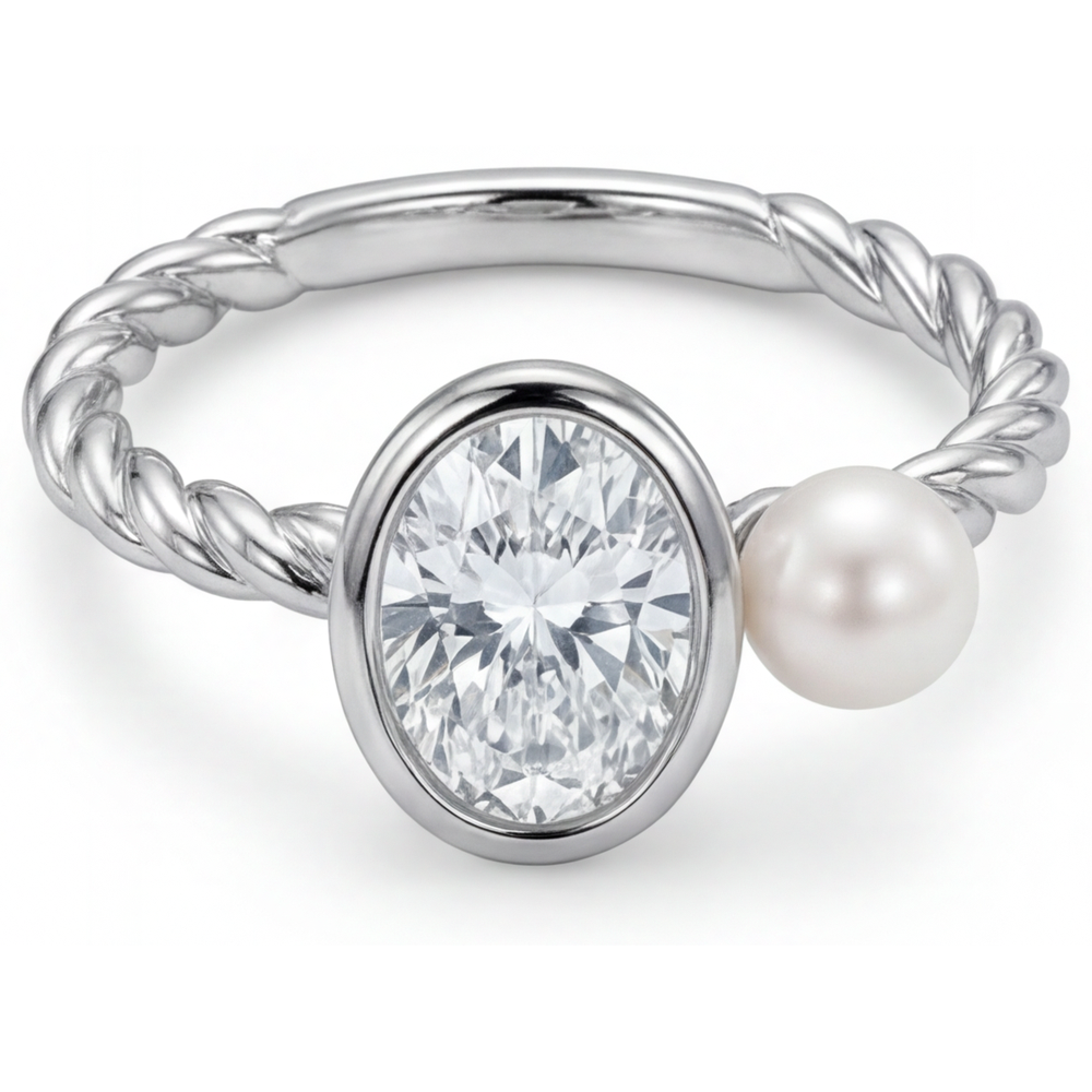 Designer Einzelstein-Ring 1,50 Karat – Frontansicht