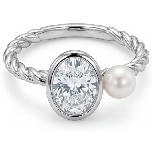 Designer Einzelstein-Ring 1,50 Karat – Frontansicht