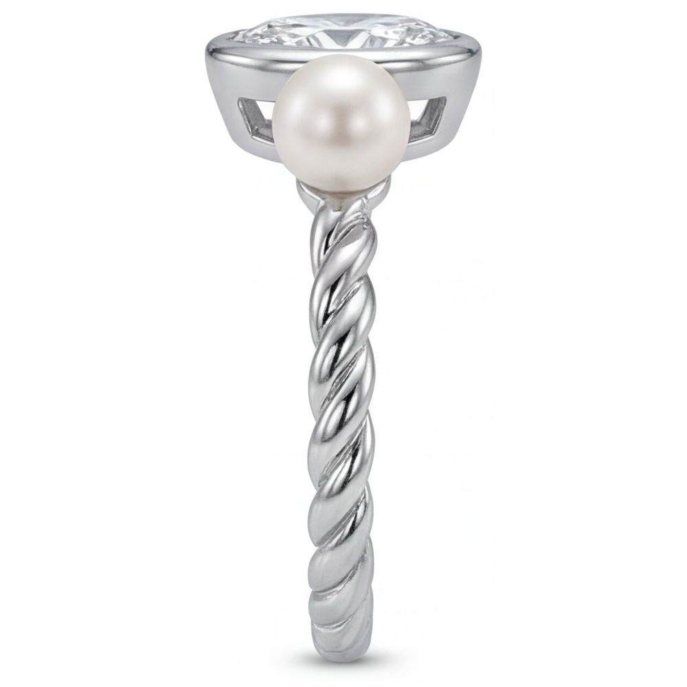 Designer Edler Diamant Einzelstein-Ring 1,50 Karat – Profilansicht