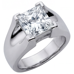Edler Diamant IGI-Zertifiziert Herren-Ring 3 Karat in 14 Karat