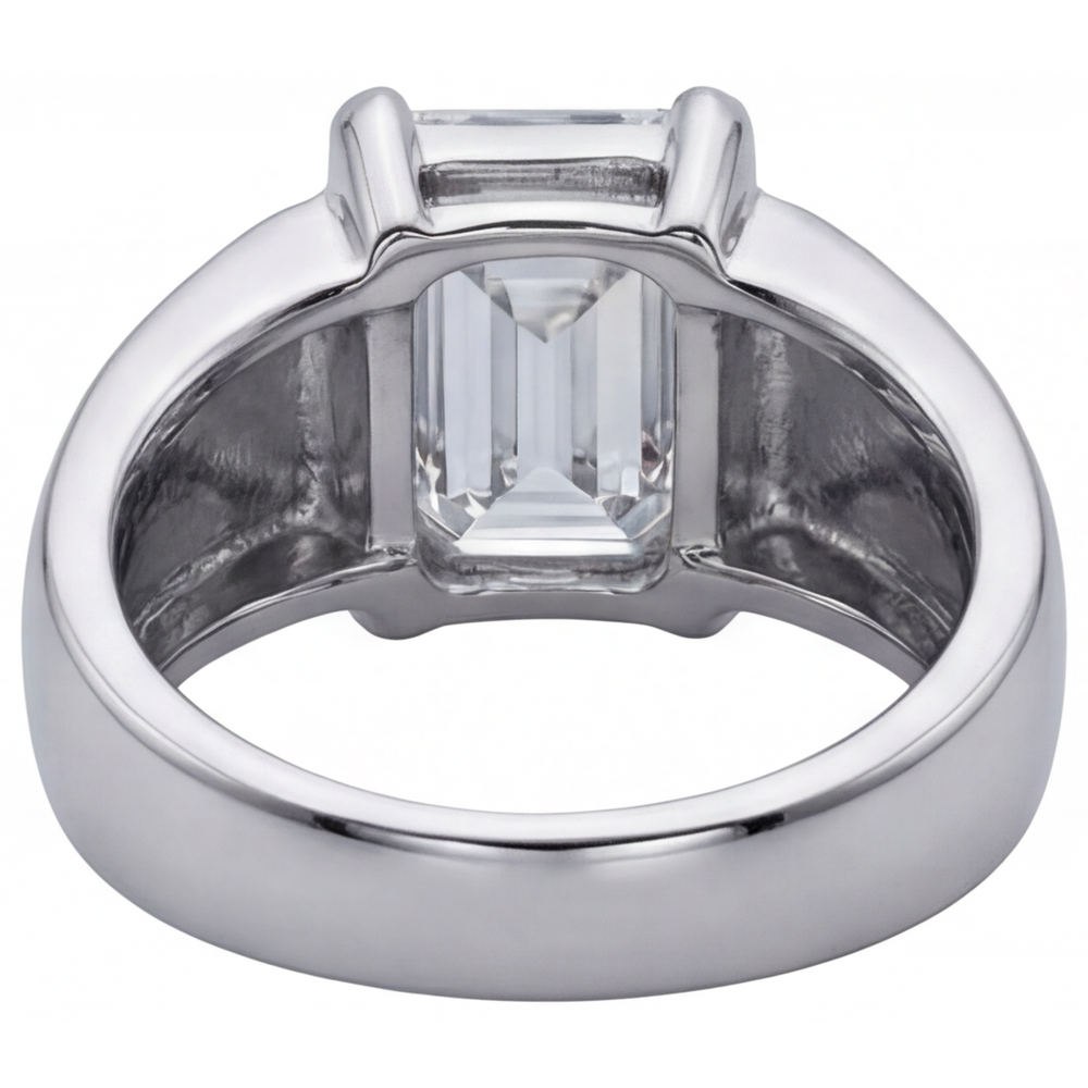 Edler Diamant Herren-Ring – Rückansicht