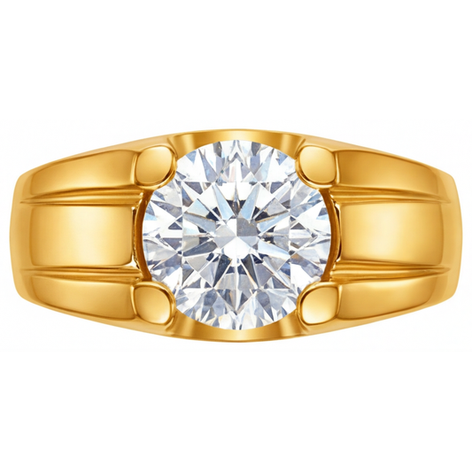 Erdgewonnener Edler Diamant Herrenring – Hauptansicht