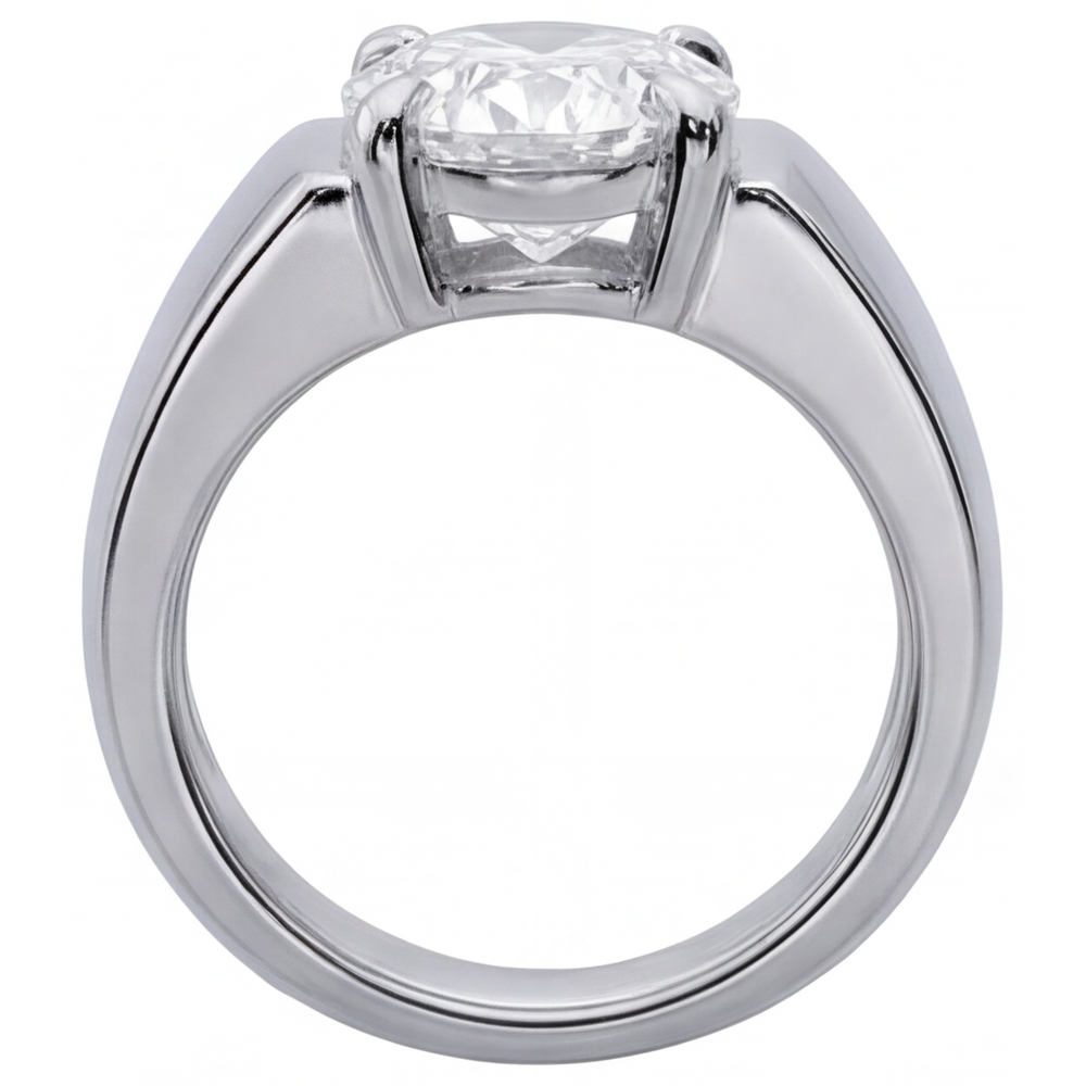 Zeitloser Edler Diamant Herrenring 4 Karat – Rückansicht