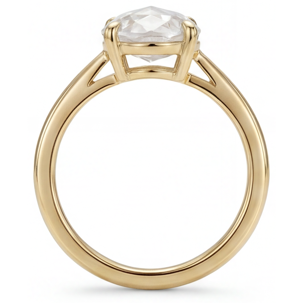 Erdgewonnener Edler Diamant Ring – Profilansicht