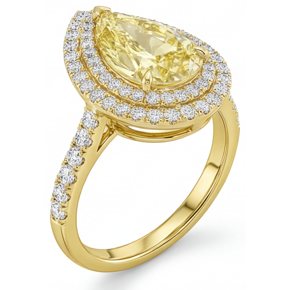 Hochwertiger Schmuck-Ring 2 Karat – Draufsicht