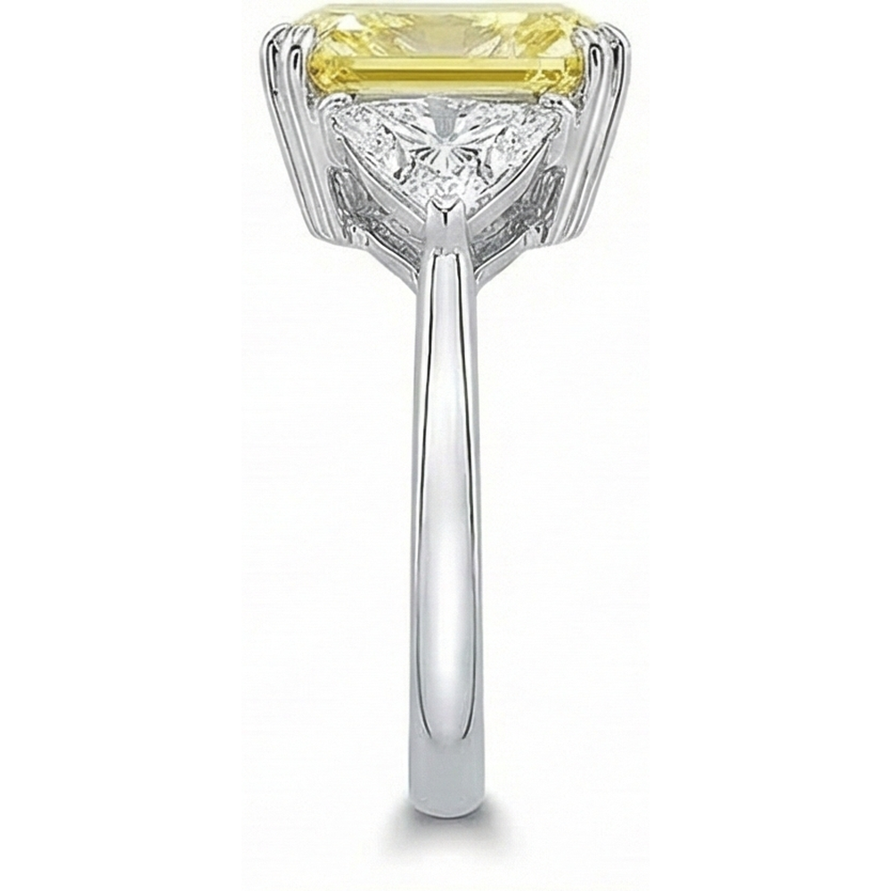 Edler Trilogie-Ring 4 Karat – Profilansicht