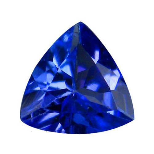 Trilliant Blauer Tansanit Ring in Gold – Hauptansicht
