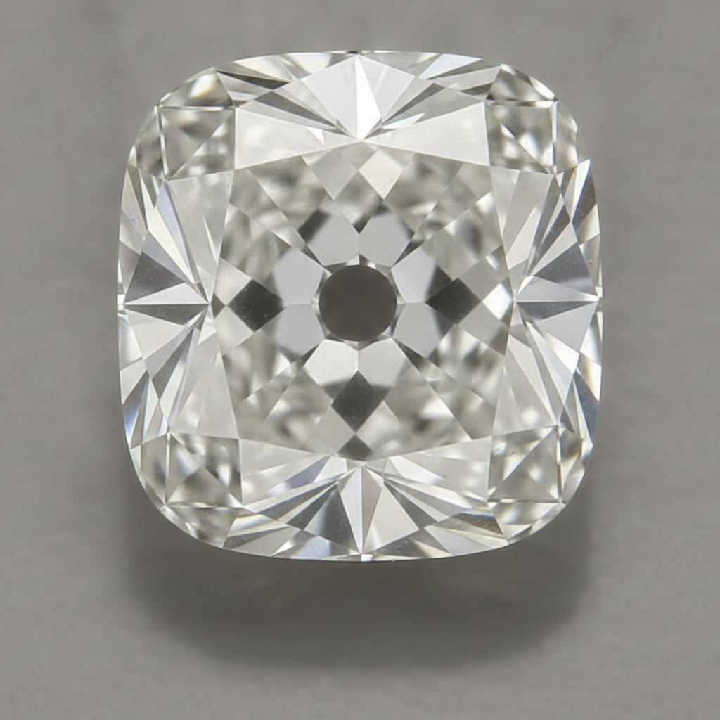 Echter antiker Old Mine Kissenschliff authentischer loser Diamant F VS1 8 Karat
