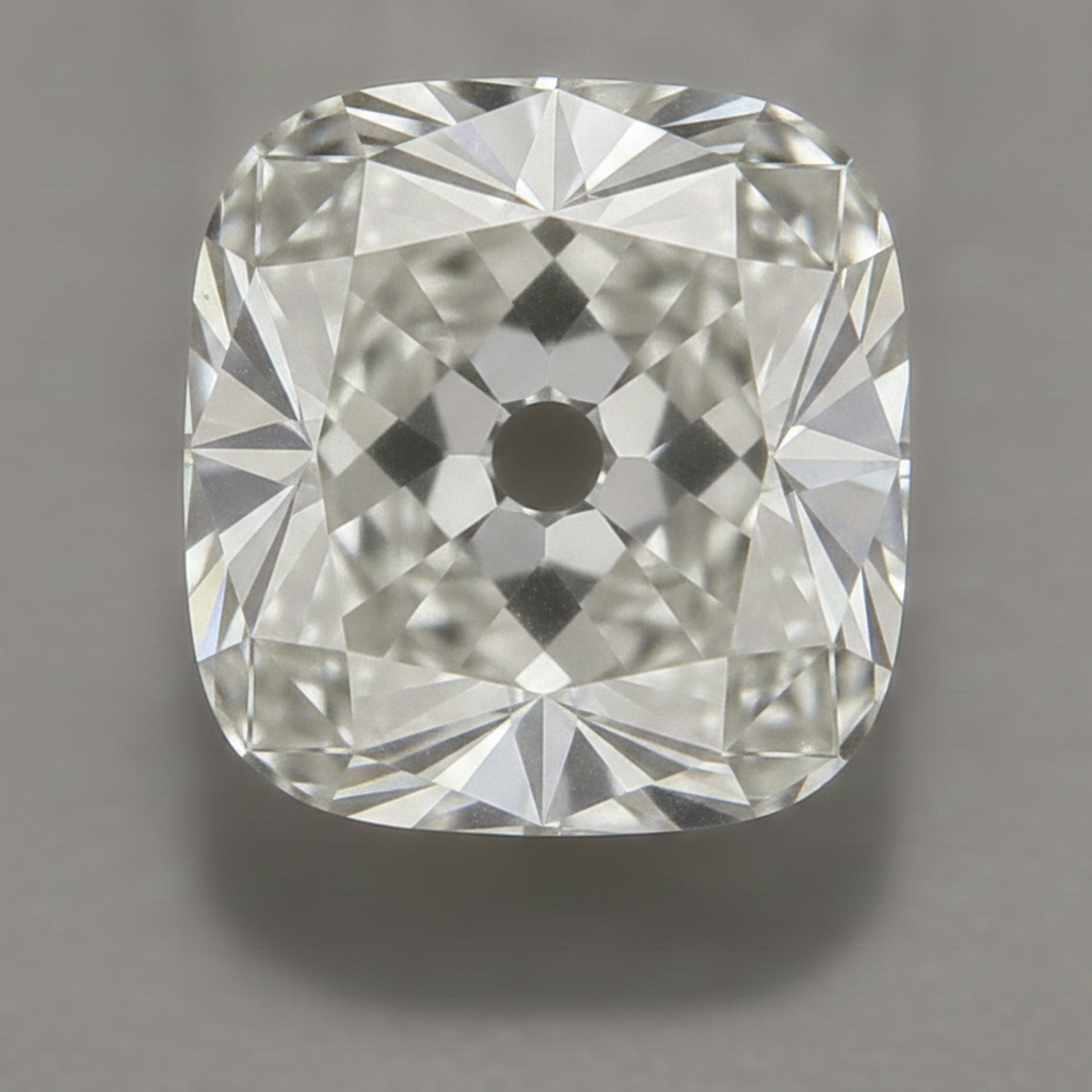 Echter antiker Old Mine Kissenschliff authentischer loser Diamant F VS1 8 Karat
