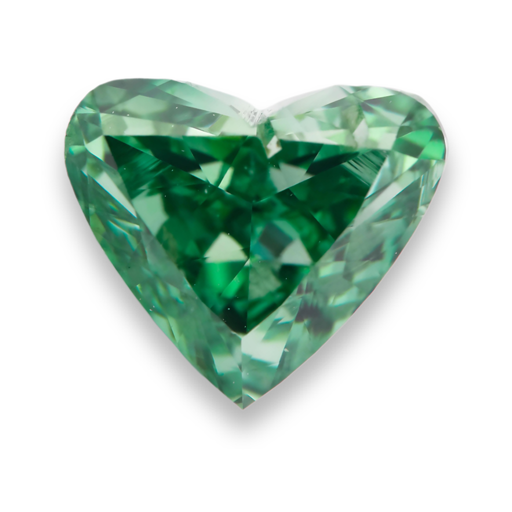 Grüner veredelter natürlicher herzförmiger loser Diamant 3 Karat