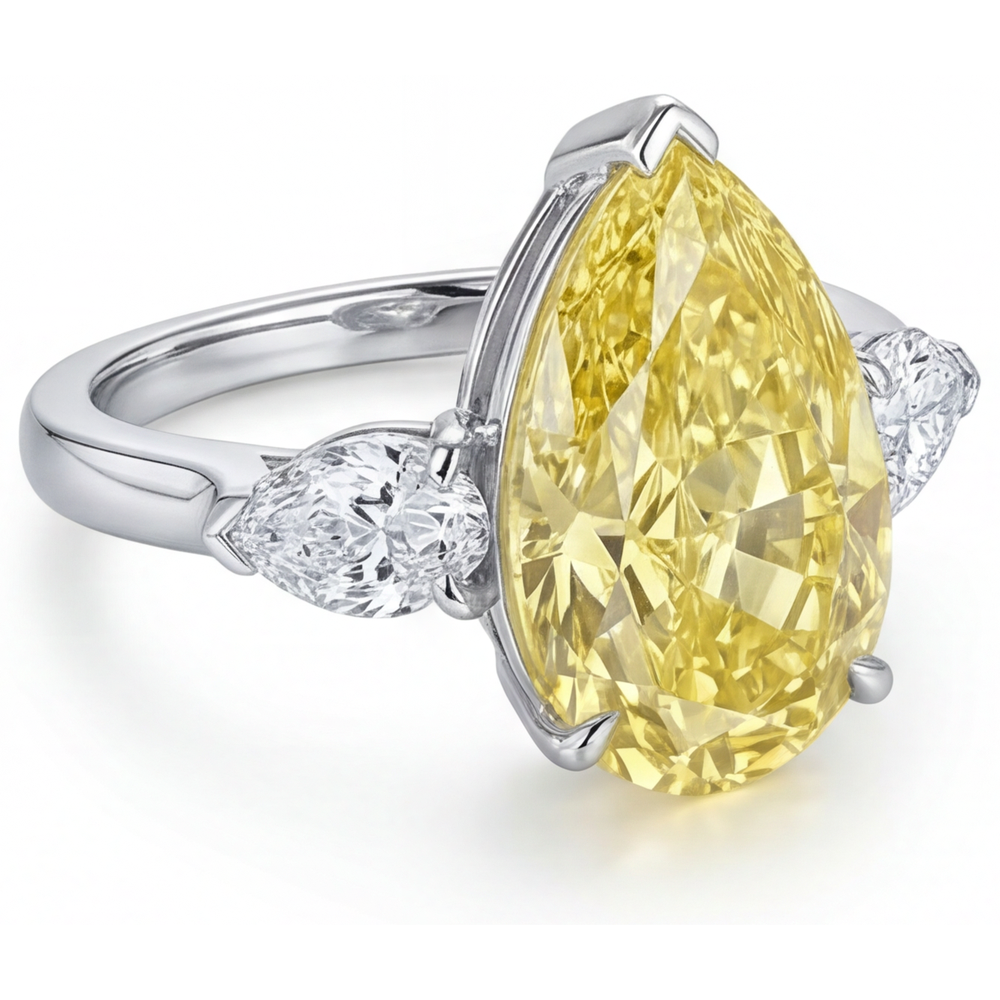 Kunstvoller Ring 3,25 Karat – Schrägansicht