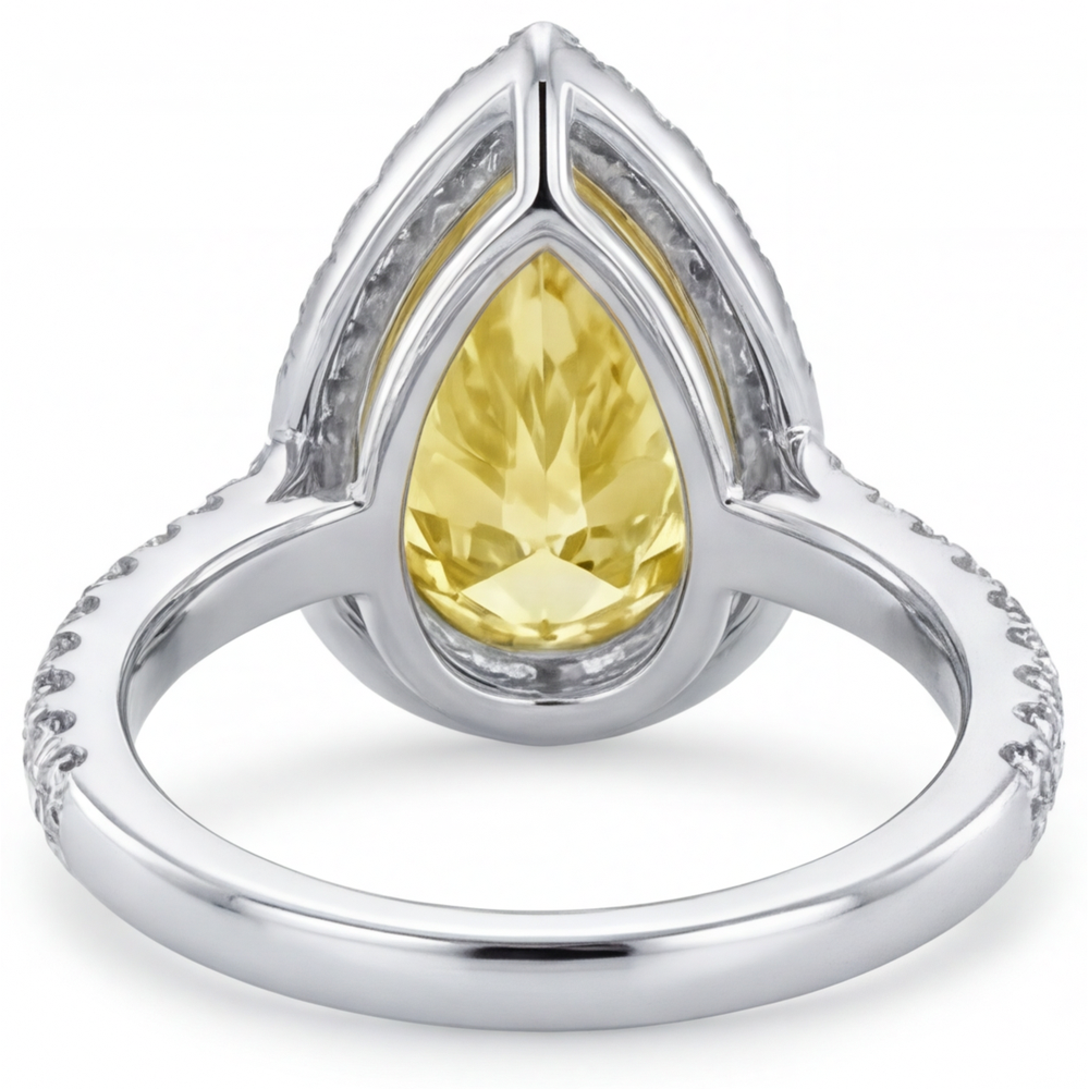 Handgemachter Schmuck-Ring 3,50 Karat – Rückansicht