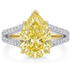 VVS Reinheit Statement-Ring – Kanariengelber Diamant 1,75 Karat