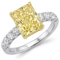 Kanariengelber Diamant Statement-Ring – VVS Reinheit 2,5 Karat