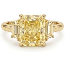 Kanariengelber Diamant VVS Reinheit Statement-Ring 3,25 Karat in
