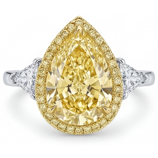 Luxuriöser Kanariengelber Diamant Statement-Ring 4,75 Karat – Hauptansicht