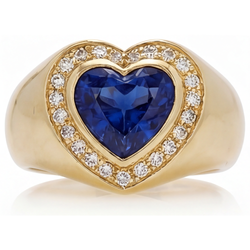 Herren VVS Farbstein-Ring – Kornblumenblauer Saphir 3,75 Karat