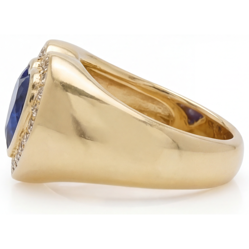 Zeitloser Farbstein-Ring 3,75 Karat – Rückansicht