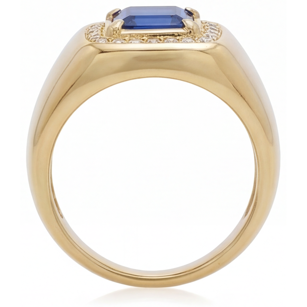 Zeitloser Schmuckstein-Ring 3,50 Karat – Profilansicht