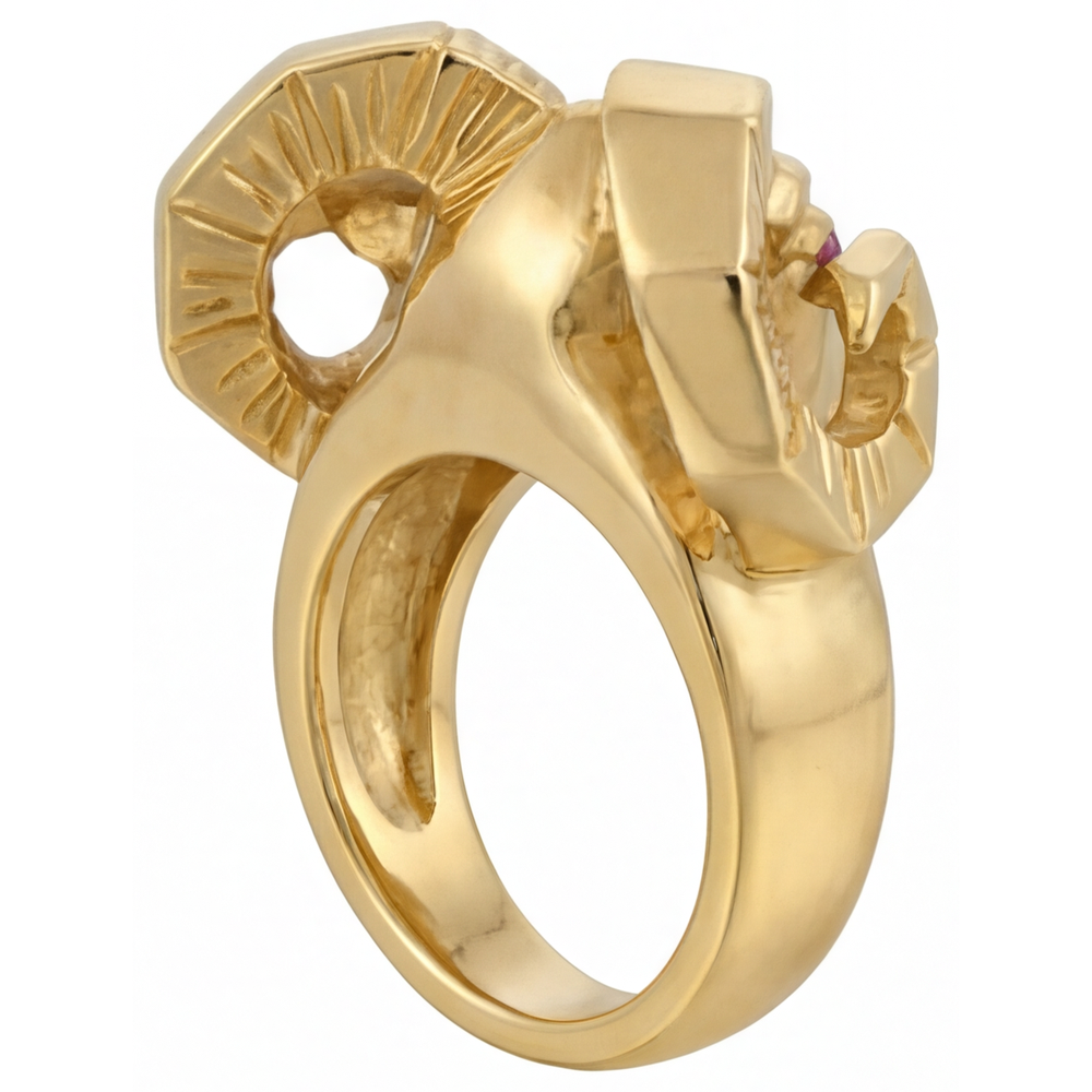 Schimmernder Edelstein-Ring 0,10 Karat – Profilansicht