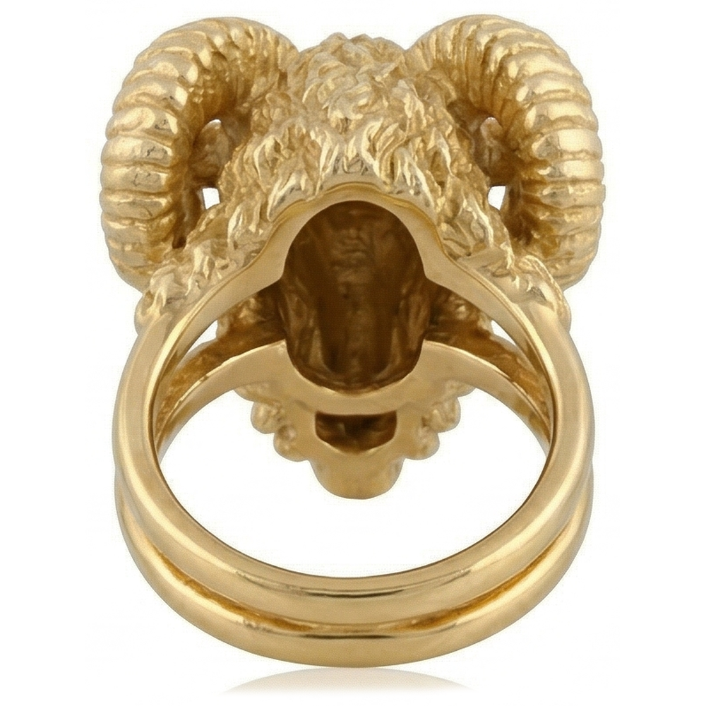 Brillantschliff Lila Amethyst Ring in 14K Gelbgold – Profilansicht