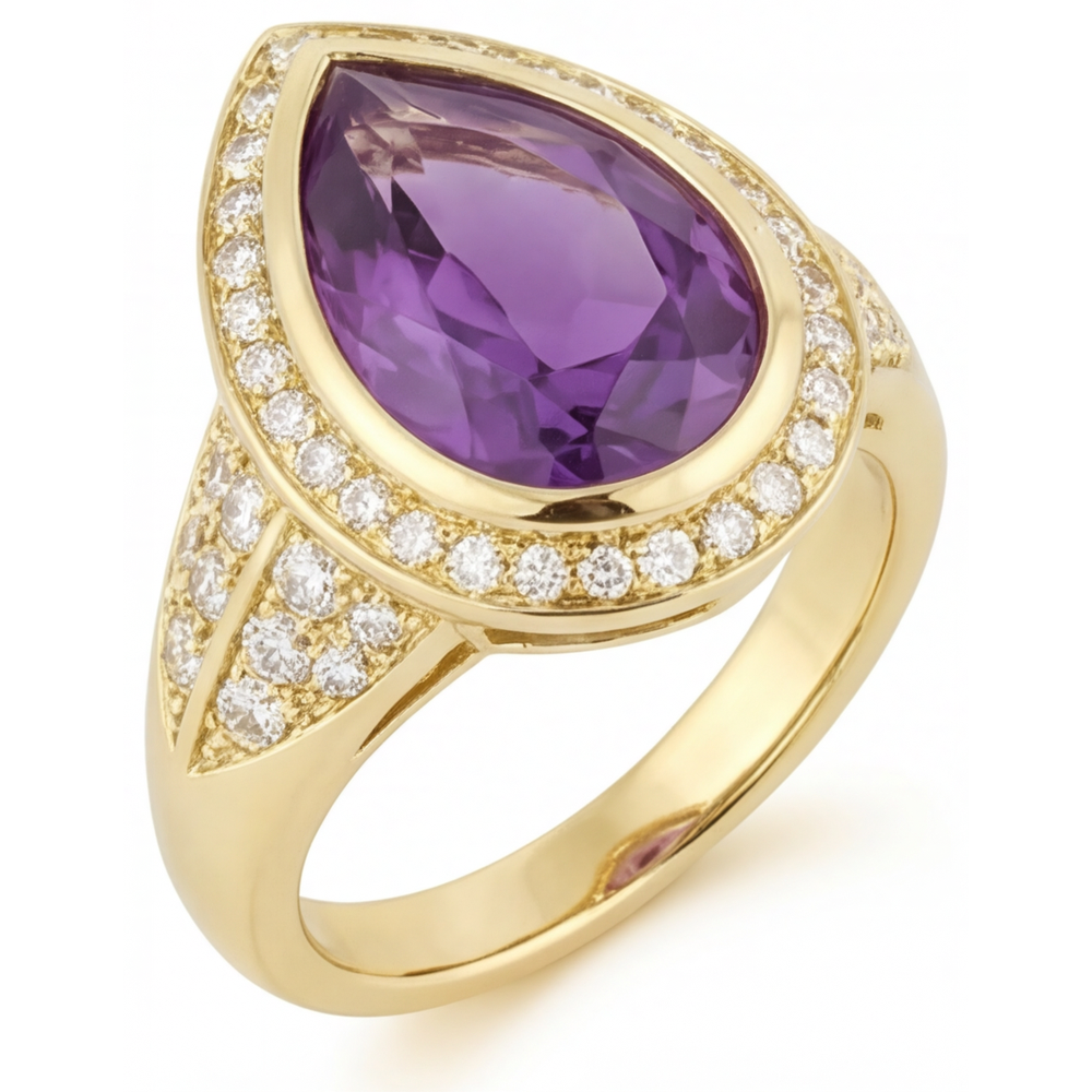 Zeitloser Schmuckstein-Ring 6,50 Karat – Seitenansicht