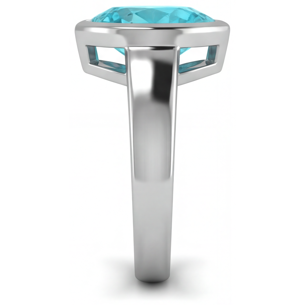 Naturreiner Neon Paraiba Edelstein-Ring – Profilansicht