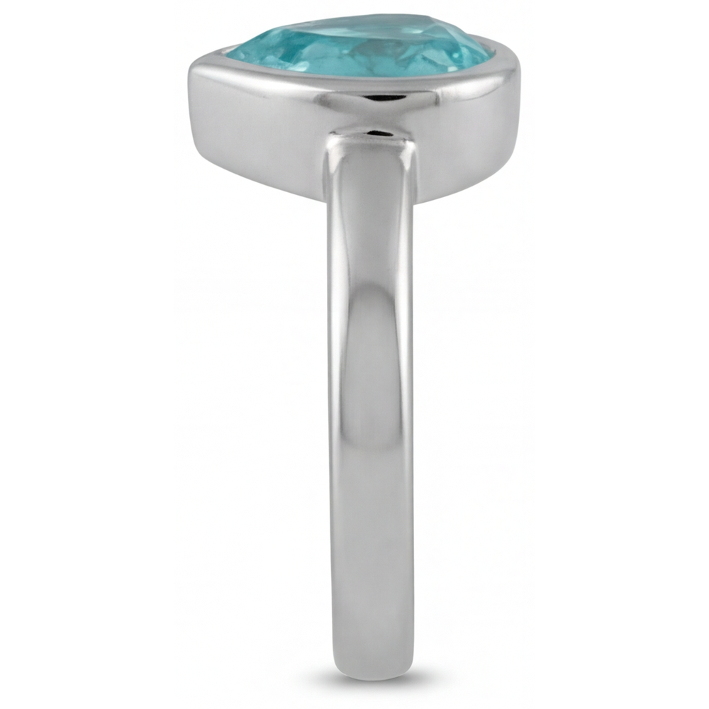 Designer Neon Paraiba Farbstein-Ring 1,25 Karat – Draufsicht