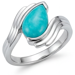 Neon Paraiba Farbstein-Ring 2 Karat F/VS1 – 14 Karat Weißgold