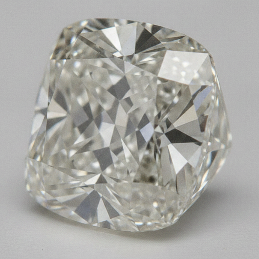 Alter Bergmann Kissenschliff Echter 6 Karat Real Loser Diamant F VS1