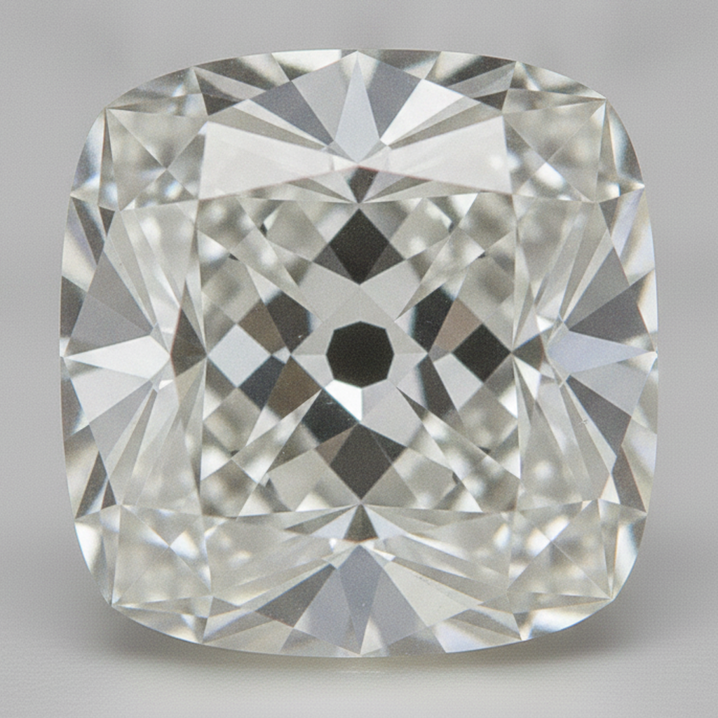 Alter Bergmann Kissenschliff Echter 6 Karat Real Loser Diamant F VS1