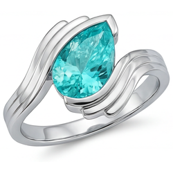 Handgefertigter Edelstein-Ring – Paraiba-Turmalin 2 Karat |