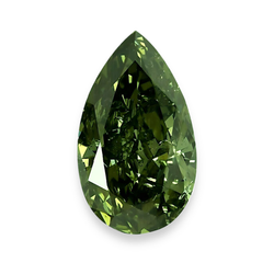 Echter natürlicher grüner Diamant, Tropfenschliff, 5 Karat, lose, behandelt
