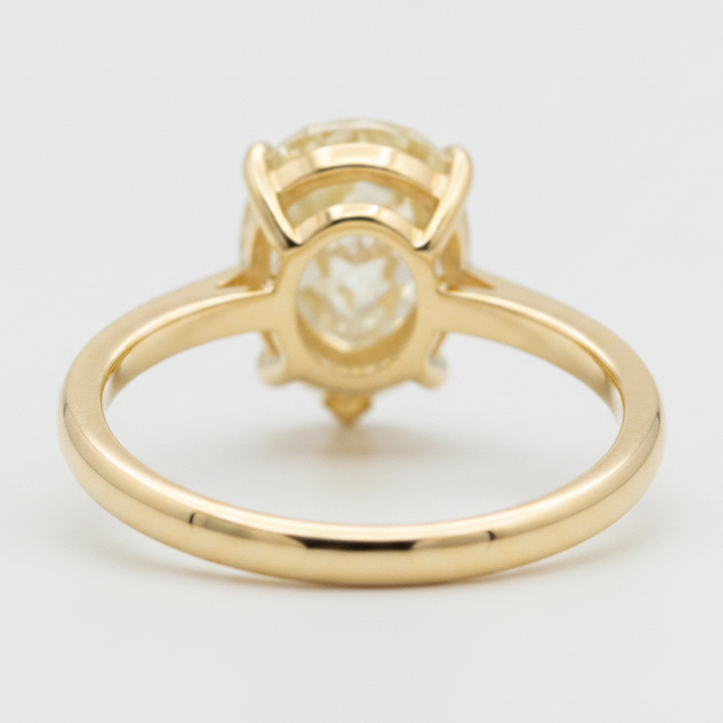 Larimar- und Diamant-Verlobungsring 2 Karat Natürlicher Tropfen-Solitär Fantasie-Gelb 18 Karat Gold