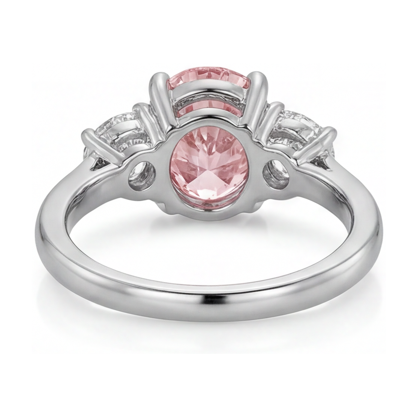 Verlobungsring mit rosa Diamant, 2,7 Karat, oval