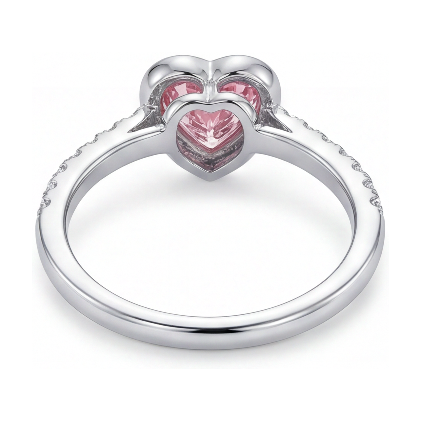 Rosa Diamantring 2,35 Karat Herzschliff