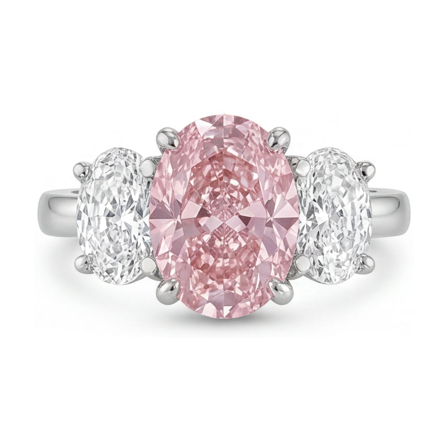 Rosa Diamantring 4,2 Karat Oval