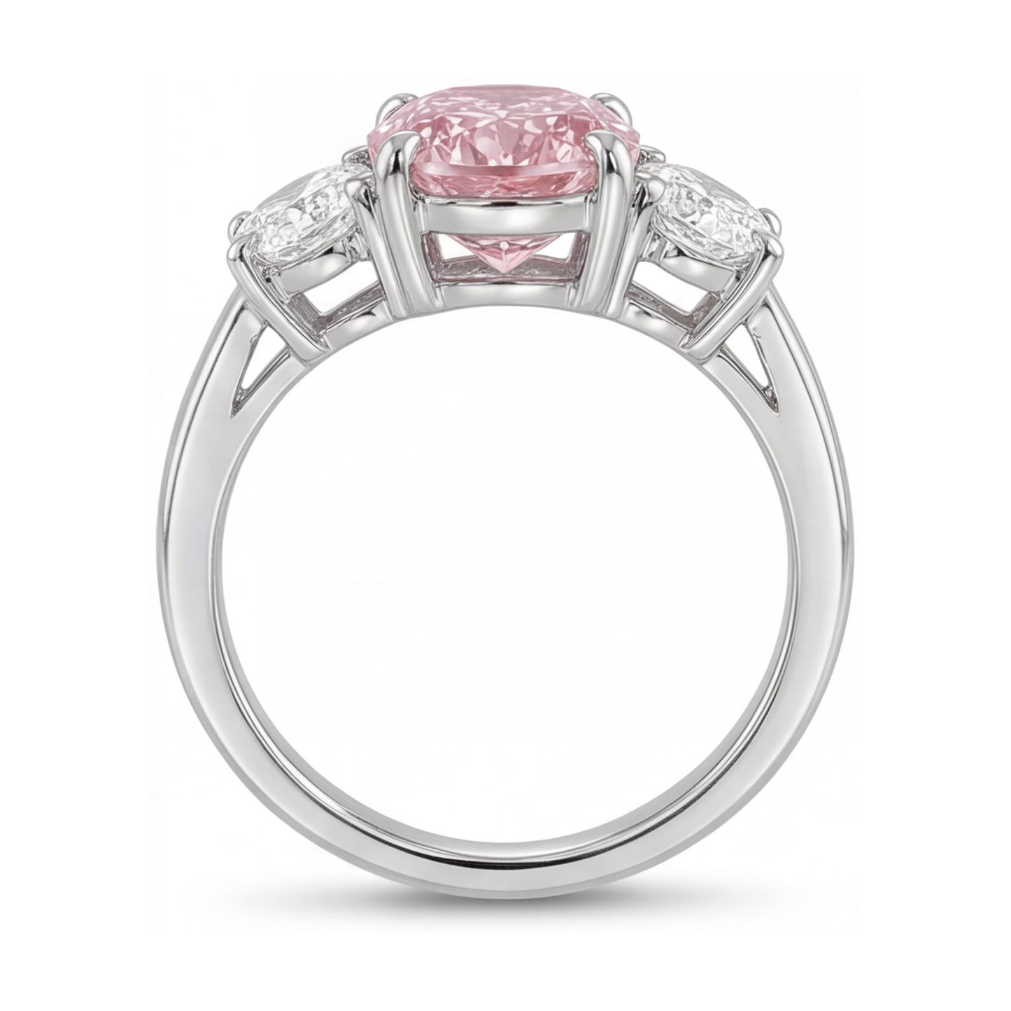 Rosa Diamantring 4,2 Karat Oval