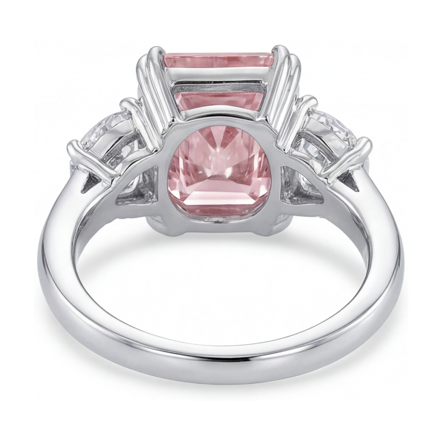 Rosa Diamantring 4,5 Karat im Radiant-Schliff
