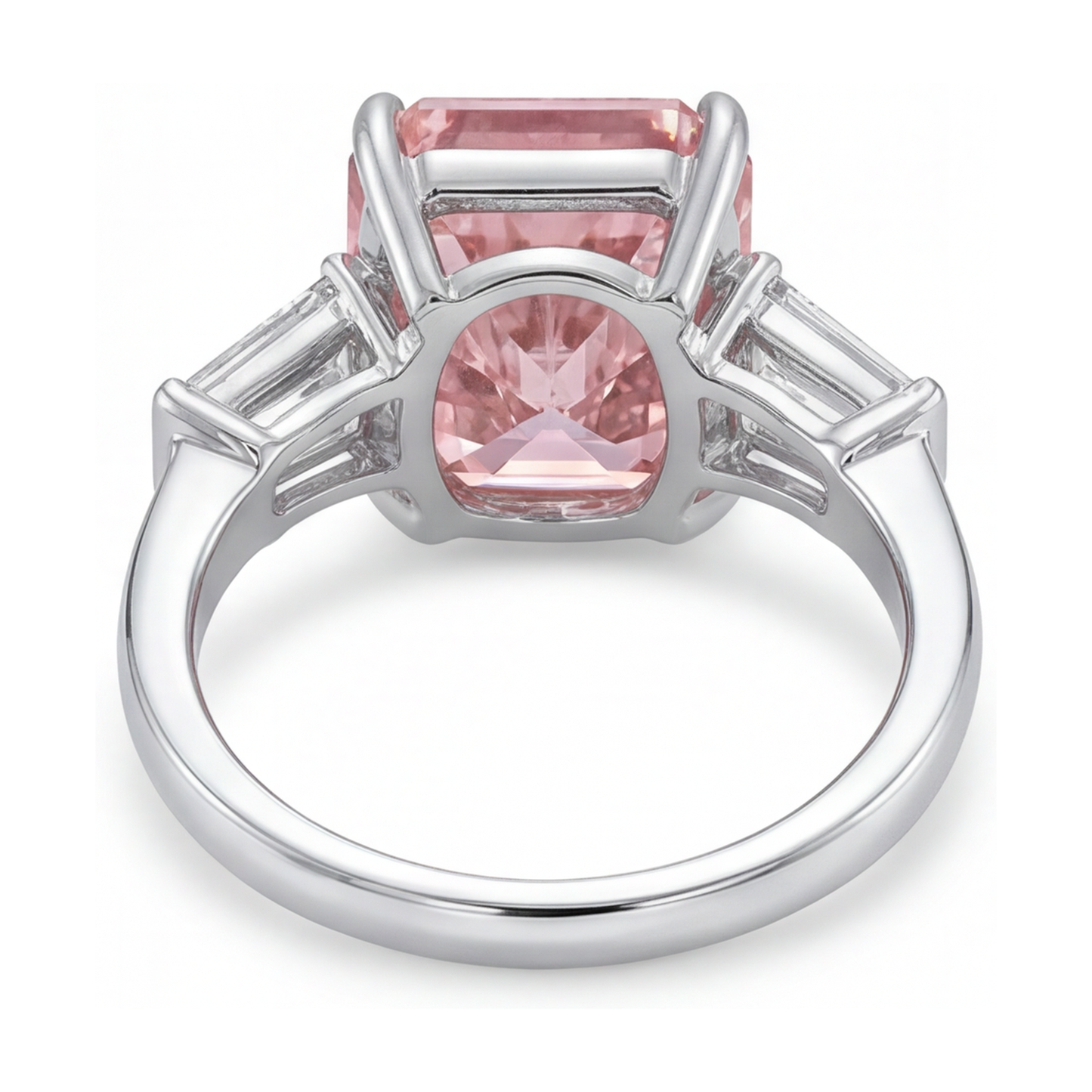 Rosa Diamantring 4,7 Karat Radiant-Schliff