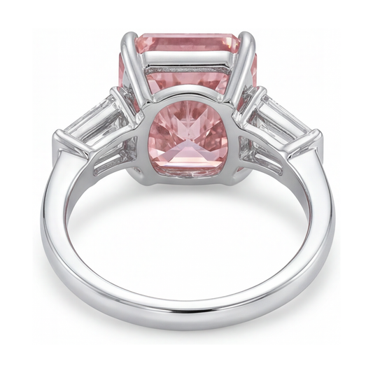 Rosa Diamantring 4,7 Karat Radiant-Schliff