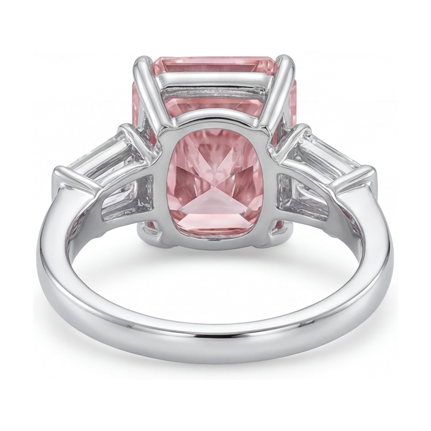 Rosa Diamantring 4,7 Karat Radiant-Schliff