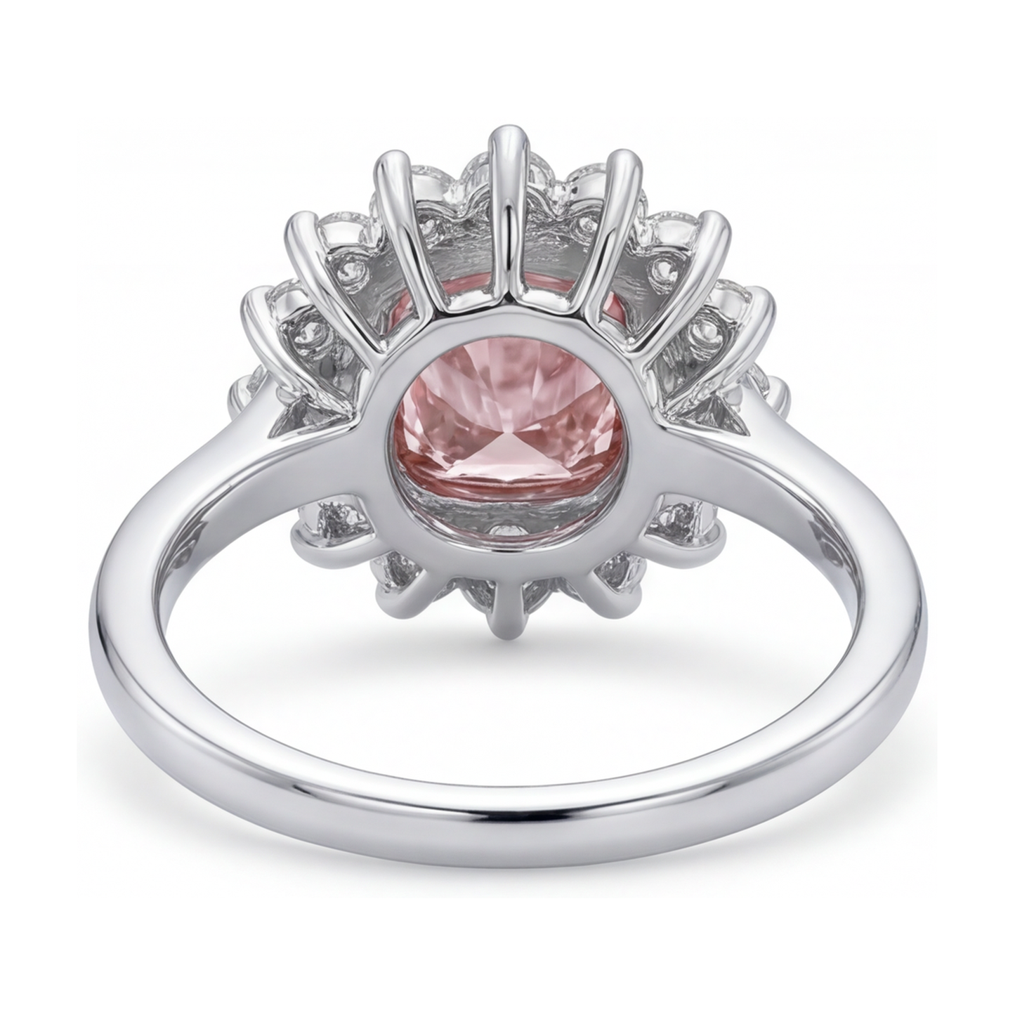 Rosa Diamantring 4 Karat Kissenschliff